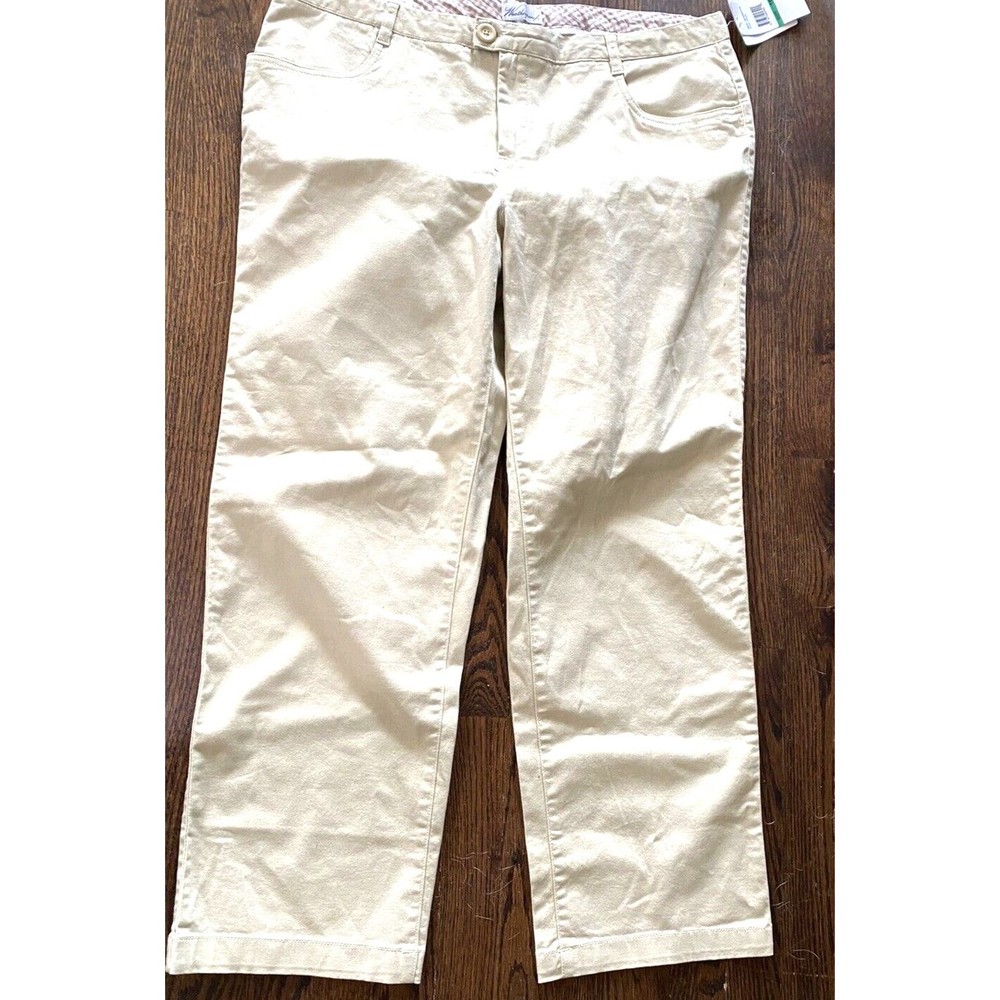 NWT Weatherproof 16 pants khaki 16 chino stretch pants Ladies Khakis Brand New!